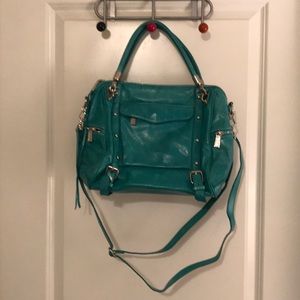 Rebecca Minkoff Cupid Satchel in teal- leather